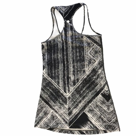 Lululemon Racerback Tank Top CRB Black White Geo S - Picture 2 of 10